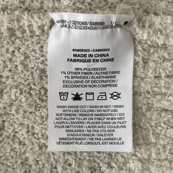 Nike Sportswear Womens SMALL Phoenix Cozy Boucle White Long Knit Cardigan NEW - Picture 6 of 6